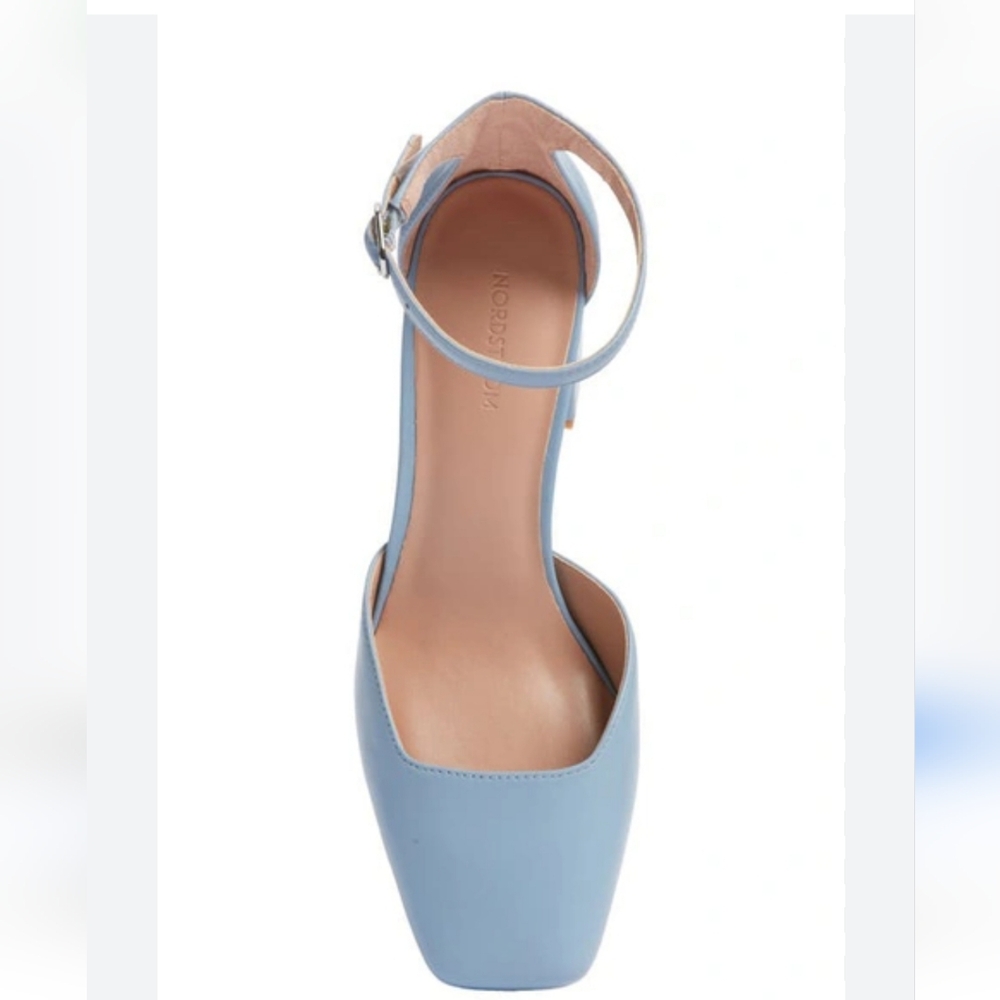 Nordstrom Katrina Ankle StrapBlock Heel Pump In Blue... - Picture 3 of 10